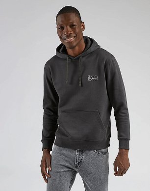 Bluza Męska Lee Seasonal Logo Hoodie Washed Black L84PTJON