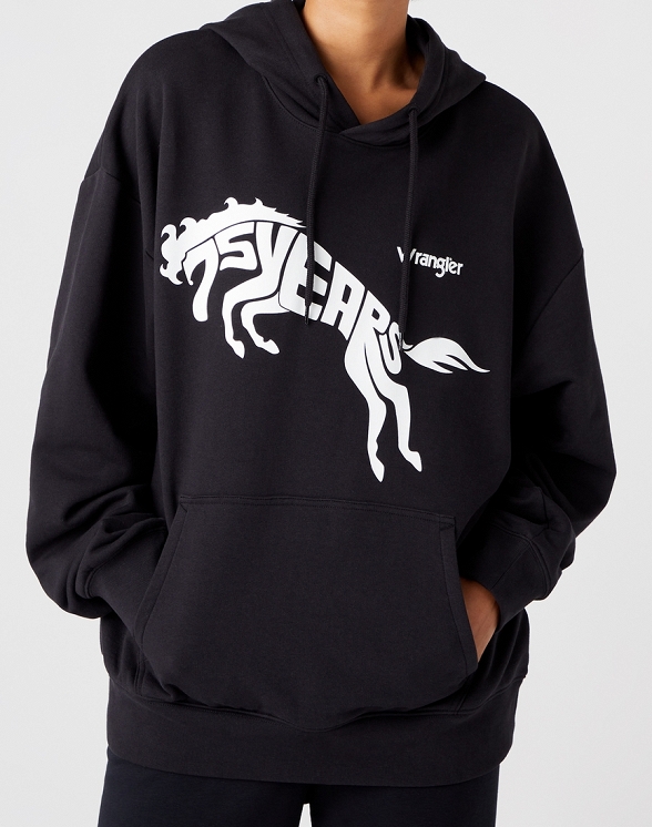 Bluza Męska Wrangler 75th Anni Hoodie Black Beauty W645HTZ13