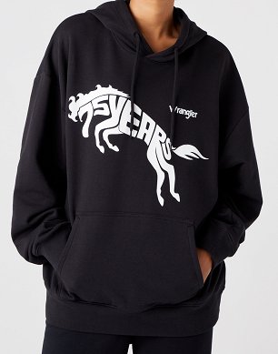 Bluza Męska Wrangler 75th Anni Hoodie Black Beauty W645HTZ13