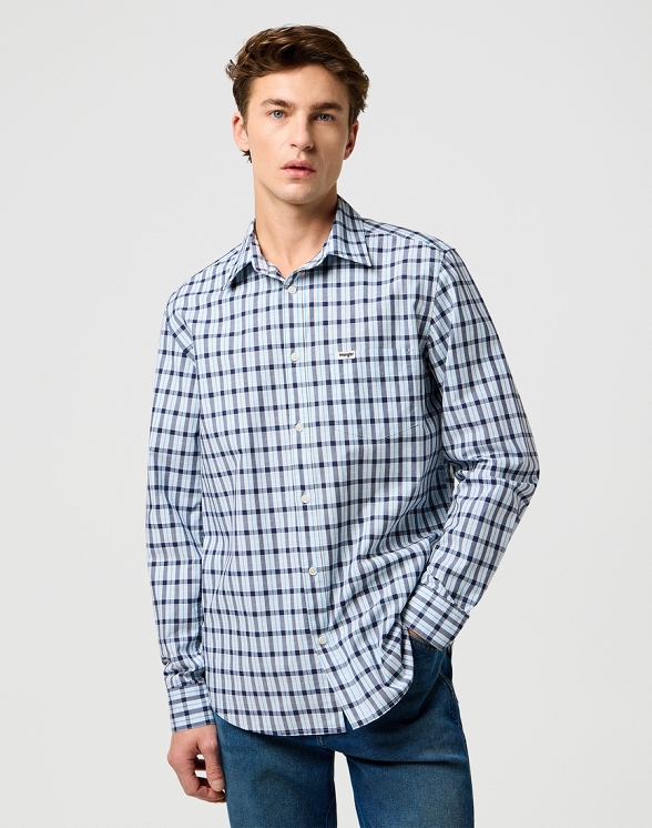 Koszula Męska Wrangler 1 Pkt Shirt Cerulean 112371552