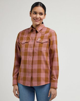 Koszula Damska Lee Western Shirt Dark Mauve LQ43JTA65