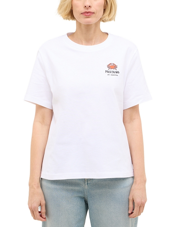 T-shirt Damski Mustang Style Monroe General White 1016513-2045