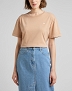 T-shirt Damski Lee Plain Crew Neck Tee Oxford Tan L43UUYUQ
