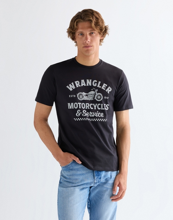 Koszulka Męska Wrangler Americana Tee Black 112377950
