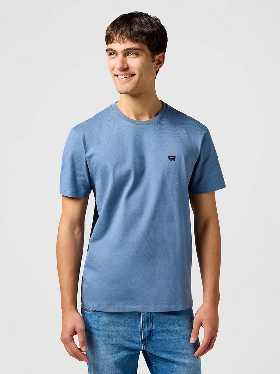 Koszulka Męska Wrangler Sign Off Tee Dusty Blue 112362680