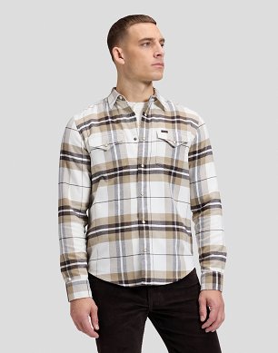 Koszula Męska Lee Clean Western Shirt Chocolate Plaid 112387729