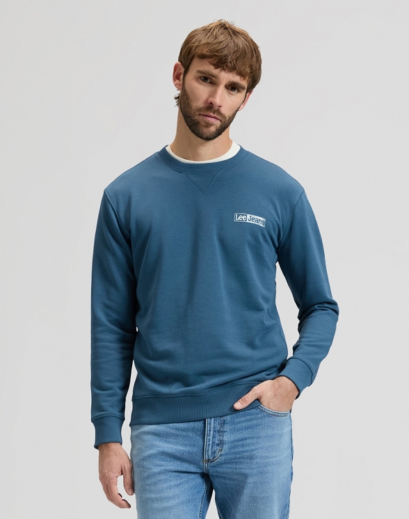 Bluza Męska Lee Small Logo Sws Orion Blue 112378759