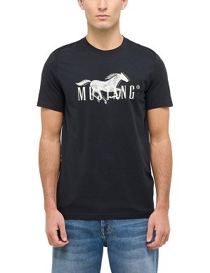 T-shirt Męski Mustang Style Austin Jet Black 1016492-4188
