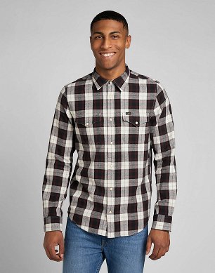 Koszula Męska Lee Clean Reg Western Velvet Beet L66RDH74