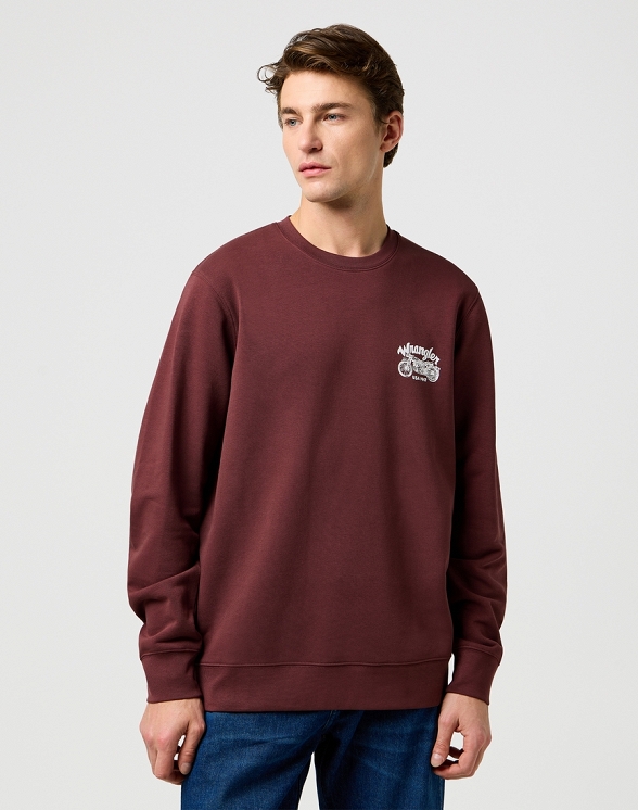 Bluza Męska Wrangler Americana Crew Decadent Chocolate 112371680