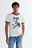 Koszulka Męska Wrangler Ringer Tee Worn White 112378009