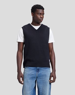 Sweter Męski Lee Workwear Knit Vest Black 112386376