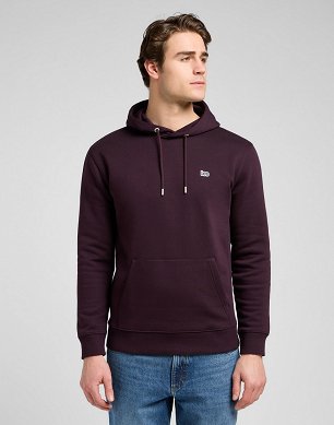 Bluza Męska Lee Plain Hoodie Deep Wine 112371837