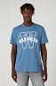 T-shirt Męski Wrangler Graphic Tee Captains Blue W7CEEE84Z
