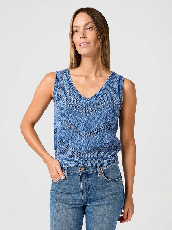Koszulka Damska Wrangler Sweater Tank Cyaneus 112364275