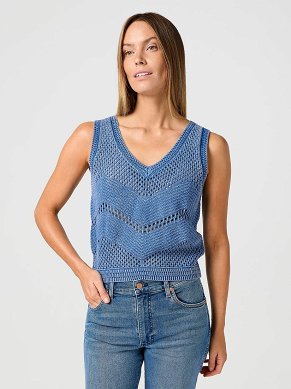 Koszulka Damska Wrangler Sweater Tank Cyaneus 112364275