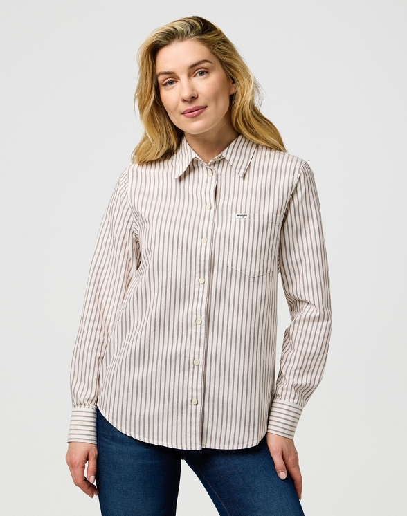 Koszula Damska Wrangler 1 Pkt Shirt Cognac 112370777