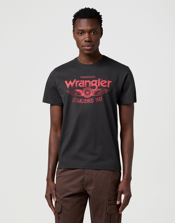 Koszulka Męska Wrangler Americana Tee Faded Black 112371416