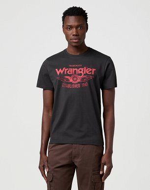Koszulka Męska Wrangler Americana Tee Faded Black 112371416