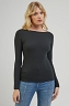 Koszulka Damska Lee Ls Boat Neck Tee Charcoal LQ59IPA75