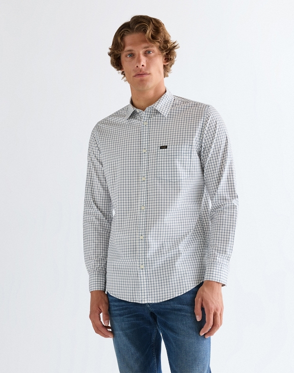 Koszula Męska Wrangler 1 Pkt Shirt Dusty Blue 112378032