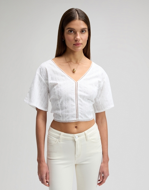 Koszula Damska Lee Tied Back Blouse Bright White 112380540
