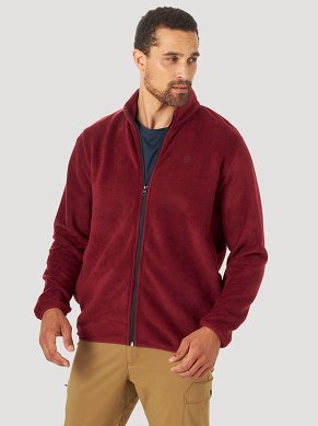 Bluza Męska Wrangler Adams Fleece Full Zi Cabernet WA6DHCR14