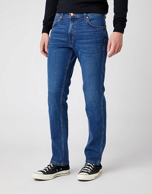 Spodnie Męskie Wrangler Greensboro Edgy Blue W15QHN20R