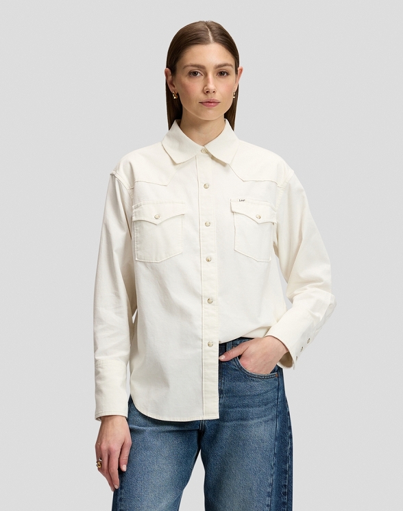 Koszula Damska Lee Essential Western Shirt Ecru 112385648