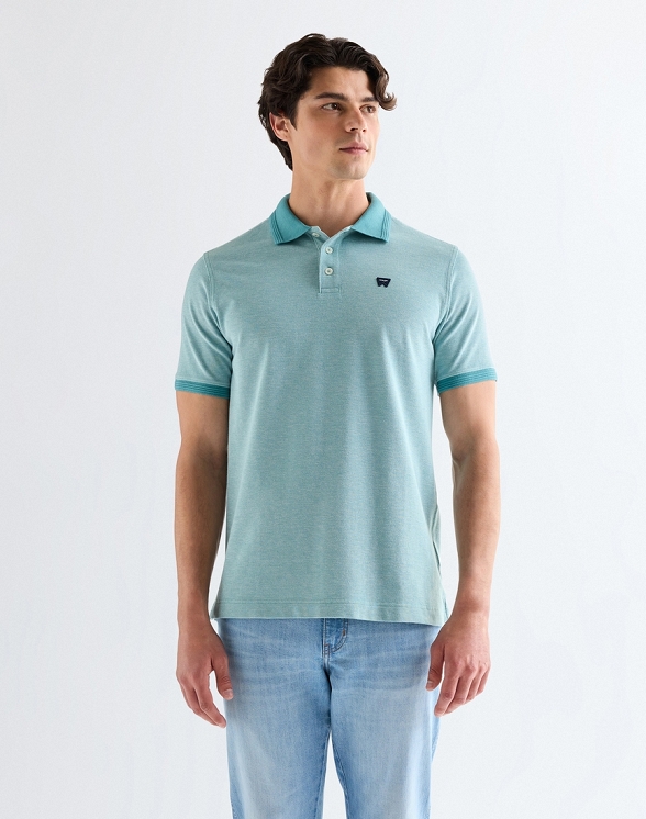 Koszulka Męska Wrangler Refined Polo Shirt Brittany Blue 112377999
