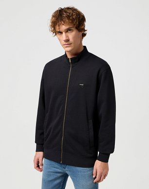 Bluza Męska Wrangler Funnel Neck Zip Black 112350548