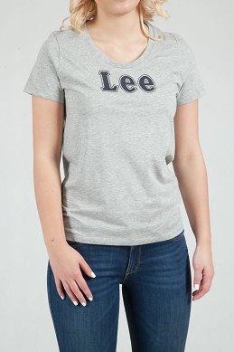 T-shirt Damski Lee Logo Tee - Grey  L41BHC37