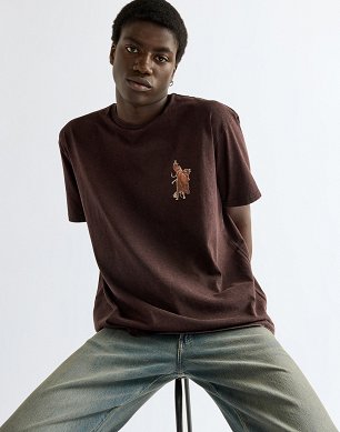Koszulka Męska Wrangler Vintage Tee Chocolate Torte 112386990