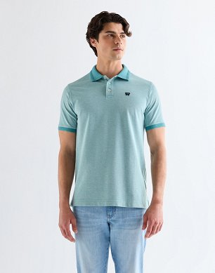 Koszulka Męska Wrangler Refined Polo Shirt Brittany Blue 112377999