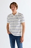 Koszulka Męska Wrangler Stripe Polo Shirt Worn White 112378958