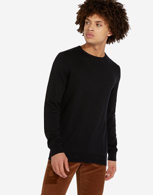 Sweter Męski Wrangler Crewneck Knit Black W8A02P100