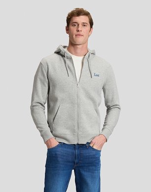 Bluza Męska Lee Ess Lee Full Zip Hoodie Mid Grey Mele 112386626