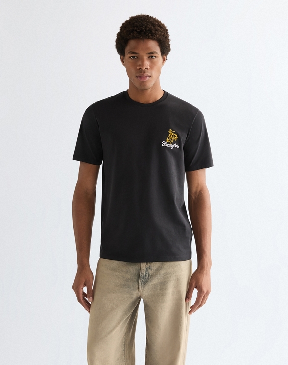 Koszulka Męska Wrangler Embroidery Tee Black 112377985