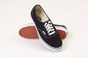 U Buty Authentic Black Vans VEE3BLK