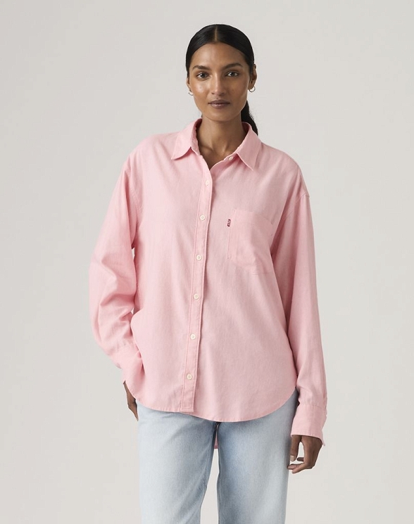 Koszula Damska Levi`s® Harlie Boyfriend Shirt Coral Blush Cotton Linen 001HM-0018