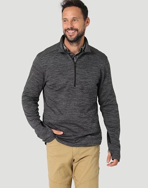 Bluza Męska Wrangler Qz Zip Pullover Black W6G1FI100