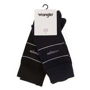 Skarpety Męskie Wrangler 2 Pack Sign Off Socks Navy W0P511114