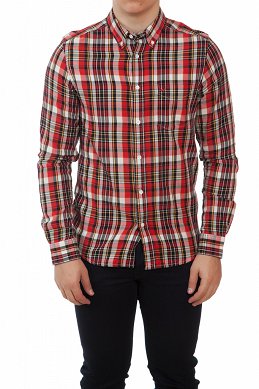 Koszula Męska Wrangler LS 1PKT Button Down SALSA Red W5883NWWN