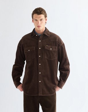 Koszula Męska Wrangler Western Shirt Coffee 112387001
