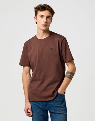 Koszulka Męska Wrangler Sign Off Tee Mahogany 112371484