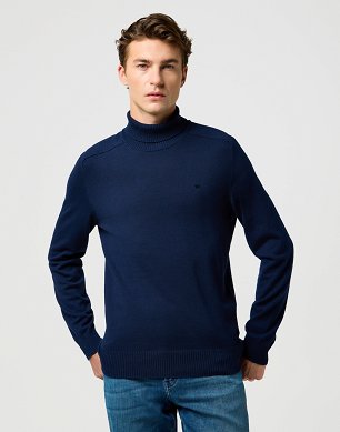 Sweter Męski Wrangler Turtleneck Navy 112371533