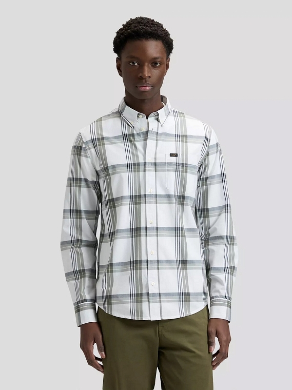 Koszula Męska Lee Lee Button Down Lichen Navy Plaid 112376563