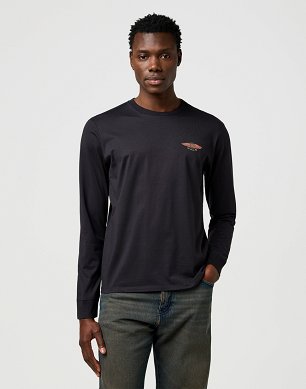 Koszulka Męska Wrangler Ls Americana Tee Black 112371470