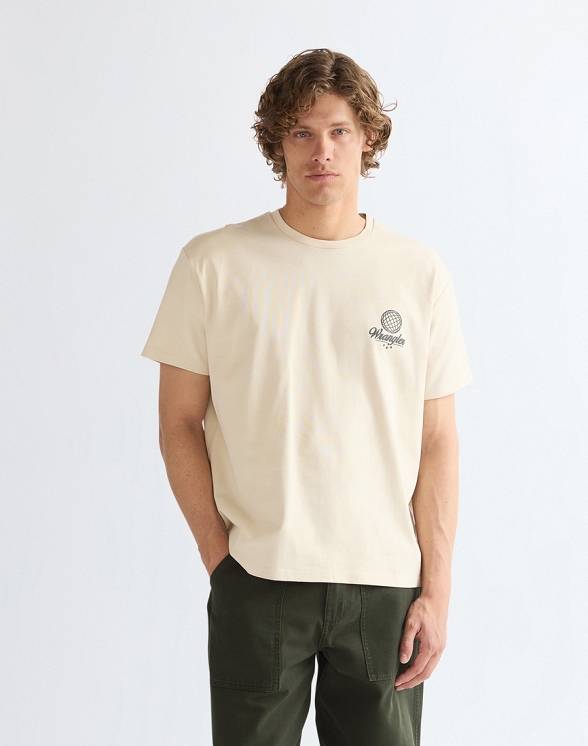 Koszulka Męska Wrangler Vintage Tee Almond Milk 112386992