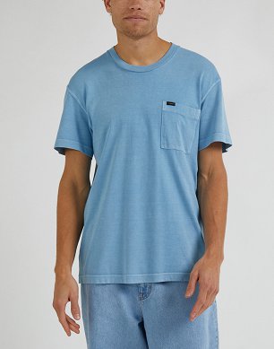 T-shirt Męski Lee Relaxed Pocket Tee Ice Blue LL02FPUY